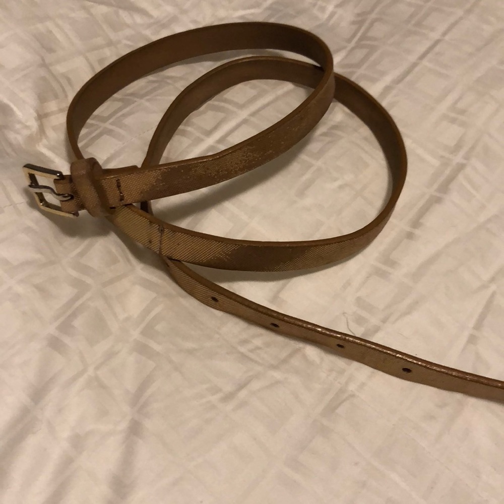 J. Crew Gold Metallic Belt